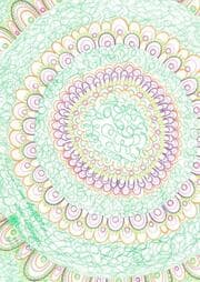 Cover von Tagebuch, Notizbuch DIN A5 mit dem Mandala: Aus Konflikten neue Lösungen bauen.