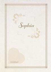 Cover von Sophia - Notizbuch DIN A5: Liniertes Journal für Schule, Alltag & Gedanken - Personalisiertes Geschenk