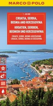 Cover von MARCO POLO Reisekarte Kroatien, Serbien, Bosnien und Herzegowina 1:650.000
