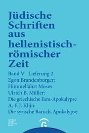 Cover von Himmelfahrt Moses. Die griechische Esra-Apokalypse. Die syrische Baruch-Apokalypse