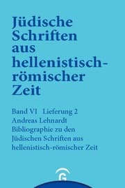 Cover von Bibliographie zu den Jüdischen Schriften aus hellenistisch-römischer Zeit