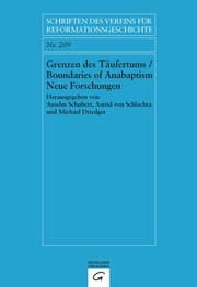 Cover von Grenzen des Täufertums/Boundaries of Anabaptism