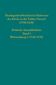 Cover von Theologenbriefwechsel im Südwesten des Reichs in der Frühen Neuzeit (1550-1620)