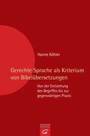 Cover von Gerechte Sprache als Kriterium von Bibelübersetzungen
