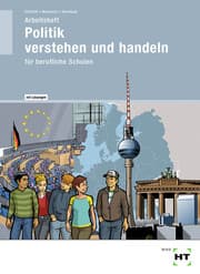 Cover von Arbeitsheft mit eingetragenen Lösungen Politik verstehen und handeln