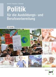 Cover von Lehr- und Arbeitsbuch mit eingetragenen Lösungen Politik