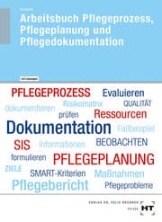Cover von Arbeitsbuch mit eingetragenen Lösungen Arbeitsbuch Pflegeprozess, Pflegeplanung und Pflegedokumentation