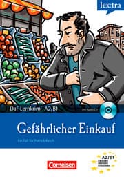 Cover von Lextra - Deutsch als Fremdsprache - DaF-Lernkrimis: Ein Fall für Patrick Reich / A2/B1 - Gefährlicher Einkauf