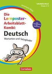 Cover von Die Lernposter-Arbeitsblatt-Kombi: Deutsch - Wortarten und Satzglieder - Klasse 2-4
