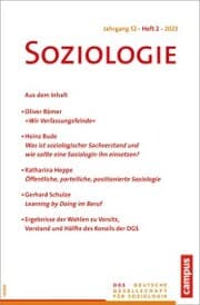 Cover von Soziologie 02/2023