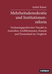 Cover von Mehrheitsdemokratie und Institutionenreform