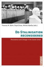 Cover von De-Stalinisation reconsidered