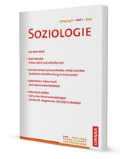 Cover von Soziologie 1/2022