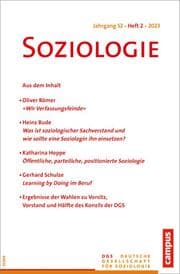 Cover von Soziologie 02/2023