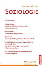 Cover von Soziologie 03/2023