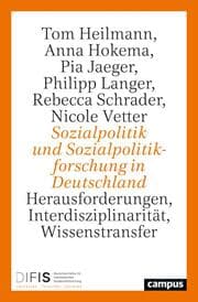 Cover von Sozialpolitik und Sozialpolitikforschung in Deutschland