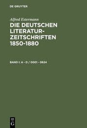 Cover von Die deutschen Literatur-Zeitschriften 1850-1880