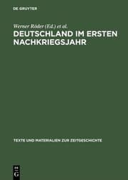 Cover von Deutschland im ersten Nachkriegsjahr