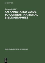 Cover von An Annotated Guide to Current National Bibliographies