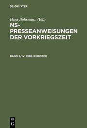 Cover von 1938.Register