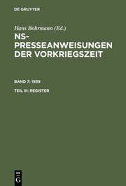 Cover von 1939.Register