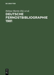 Cover von Deutsche Fernostbibliographie 1981