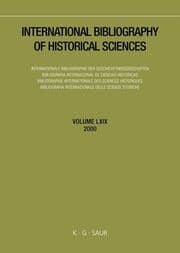 Cover von International Bibliography of Historical Sciences: 2000