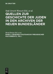 Cover von Geheimes Staatsarchiv Preußischer Kulturbesitz, Teil I