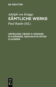 Cover von Romane in 8 Bänden. Geschichte Peter Clausens