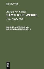 Cover von Abteilung VI / Bühnenbearbeitungen 2
