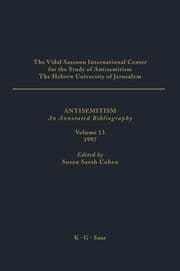 Cover von Antisemitism Volume 13 - 1997