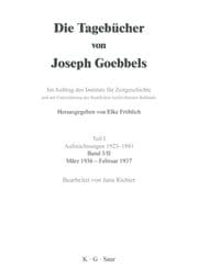 Cover von Die Tagebücher von Joseph Goebbels März 1936 - Februar 1937