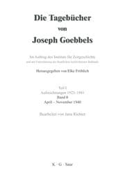 Cover von Die Tagebücher von Joseph Goebbels April - November 1940