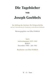 Cover von Die Tagebücher von Joseph Goebbels Dezember 1940 - Juli 1941