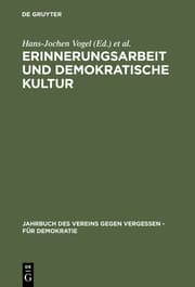 Cover von Erinnerungsarbeit und demokratische Kultur