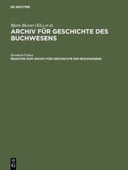 Cover von Register zum Archiv für Geschichte des Buchwesens (Band I-XX)