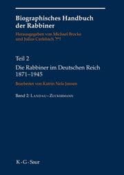 Cover von Die Rabbiner im Deutschen Reich 1871-1945