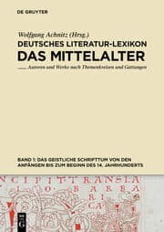 Cover von Deutsches Literatur-Lexikon: Das Mittelalter 1