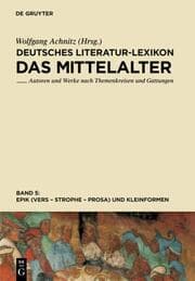 Cover von Deutsches Literatur-Lexikon: Das Mittelalter 5