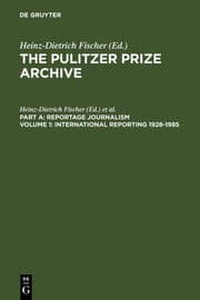 Cover von International Reporting 1928-1985
