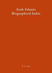 Cover von Arab-Islamic Biographical Index