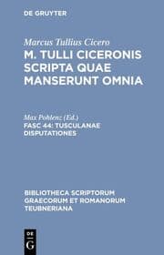 Cover von Tusculanae disputationes