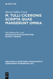 Cover von De divinatione.De fato.Timaeus