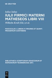 Cover von Libros IV priores et quinti prooemium continens