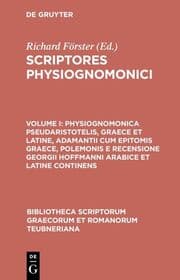 Cover von Scriptores physiognomonici