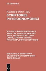 Cover von Scriptores physiognomonici