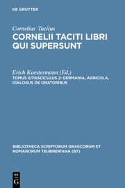Cover von Germania, Agricola, Dialogus de oratoribus