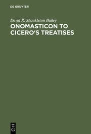 Cover von Onomasticon to Cicero's Treatises