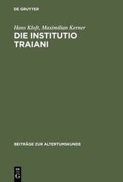 Cover von Die Institutio Traiani