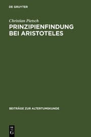 Cover von Prinzipienfindung bei Aristoteles